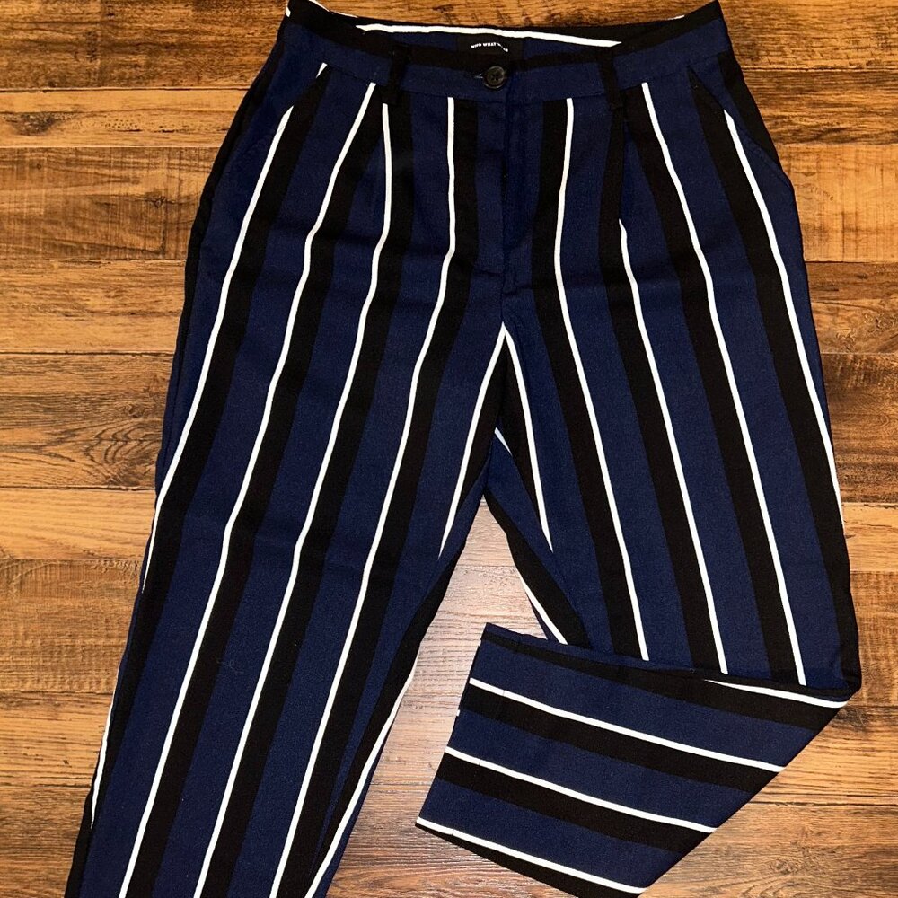 Striped linen pants